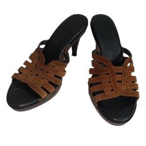 Cole Haan slip on sandal, slide shoes with heel & studs